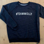 Load image into Gallery viewer, #TEAMMOLLY Women&#39;s Raglan Pullover Navy/White
