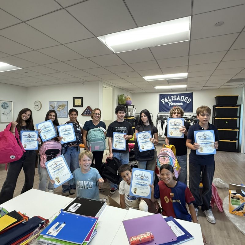 Youth board backpack drive